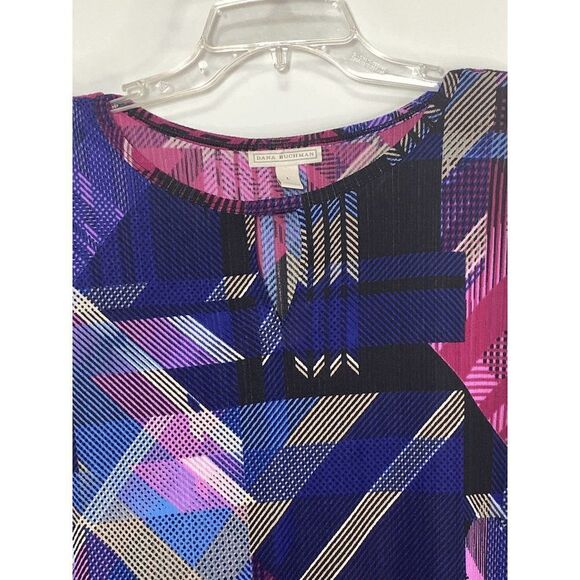 Dana Buchman Asymetrical Multi Pattern Tunic Size Large - Picture 4 of 6